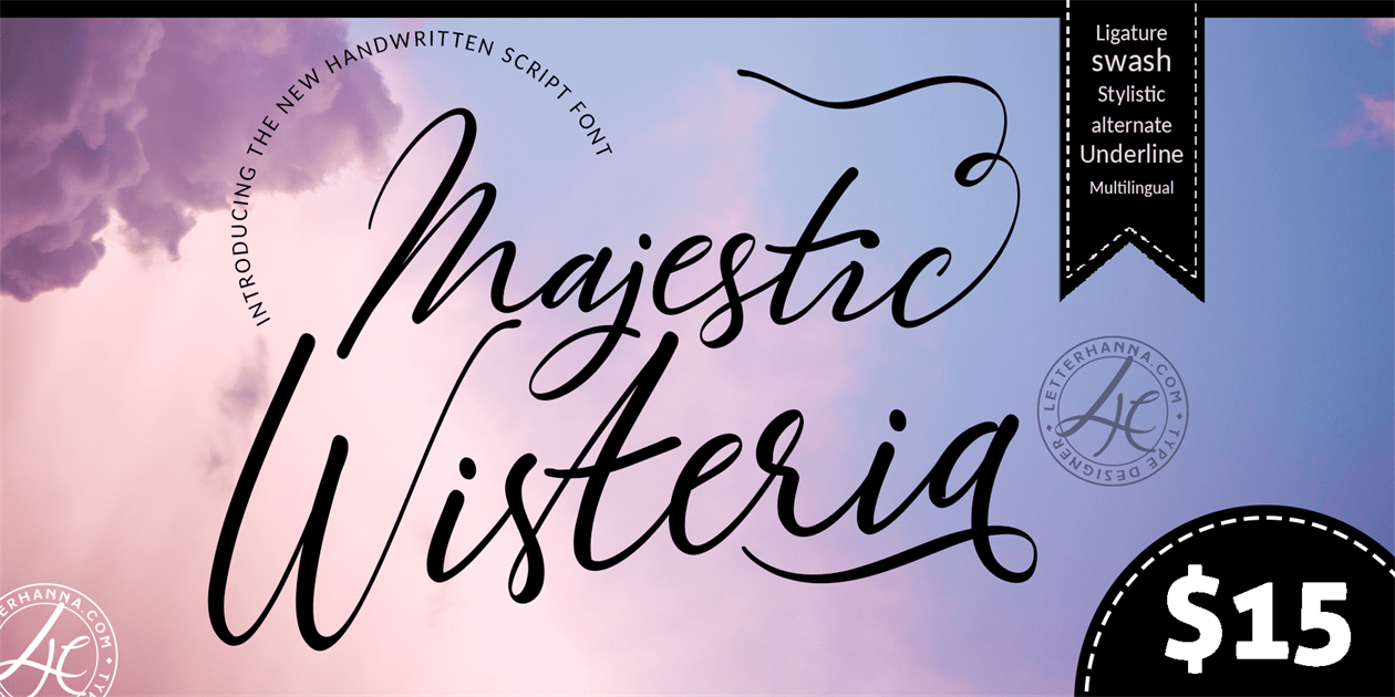 Majestic Wisteria Font