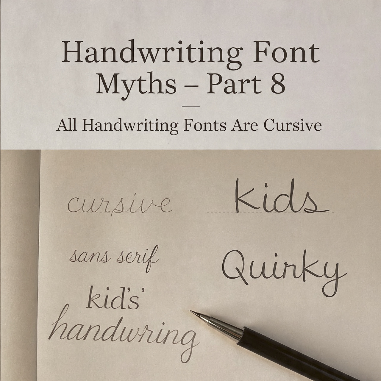 Types Of Script Handwriting